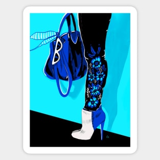 Blue Fashion Boots by Cindy Rose Studio Sticker